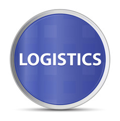 Logistics blue round button