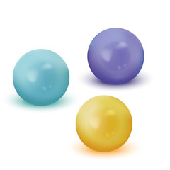 Colourful realistic pearls illustration. Perfect for cupcakes, desserts, cookies and ice cream web design ap or print.