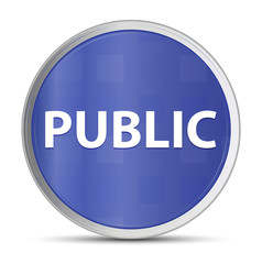 Public blue round button
