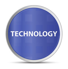 Technology blue round button