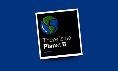 There is no Planet B Quote Poster Design with Earth Vector Illustration