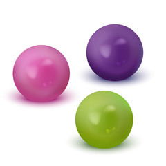 Colourful realistic pearls illustration. Perfect for cupcakes, desserts, cookies and ice cream web design ap or print.