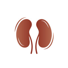 Kidneys logo. Nephrology sign. Human body care, medical icon. Human internal organs.