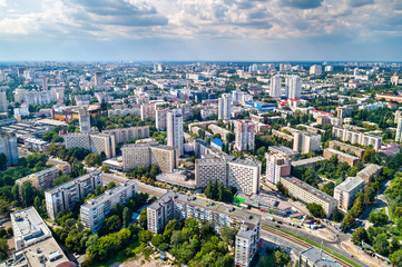 Aerial view of the National Technical University of Ukraine, also known as Igor Sikorsky Kyiv Polytechnic Institute