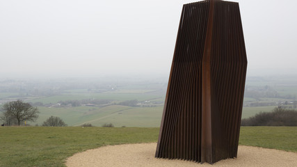 Dunstable Downs_Monolith foggy day