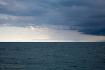 blue sea before storm