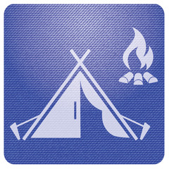 Tourist tent icon