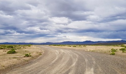 Limitless american curved countryside road landmark view, United States