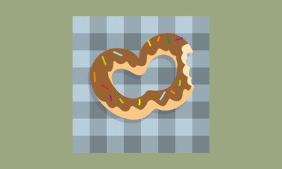 apple donut on table