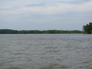 landscape with river and clouds