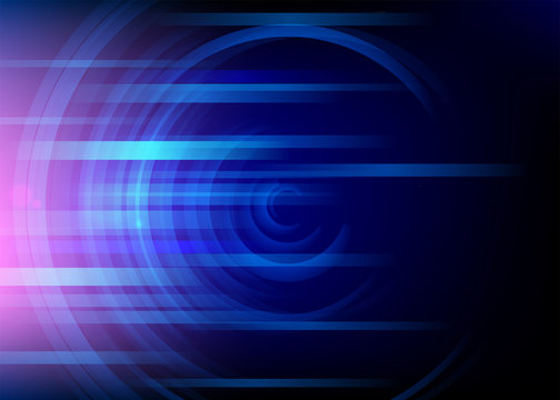 Abstract round blue background. Minimal fluid design, vector illustration.