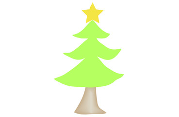 Fototapeta premium Christmas fir. Christmas tree drawing