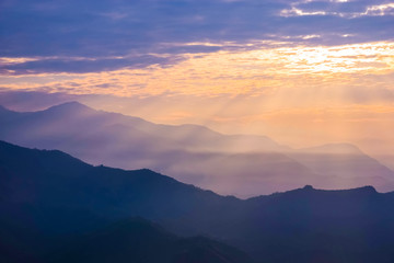 Evening view of Ama Dablam on the way to Everest Base Camp. Nepal
