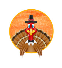 thanksgiving turkey bird vector illustration