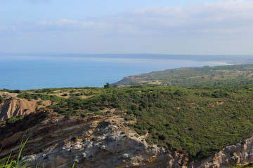 Fototapeta na wymiar Paisaje del Cabo Espichel es un cabo en la costa atlántica portuguesa, al oeste de la ciudad de Sesimbra