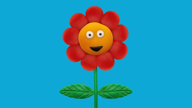 Blume aus Knete – Animation