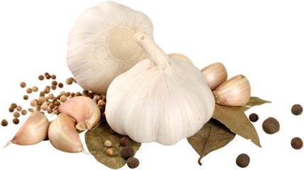 Garlic with Other Spices - Isolated