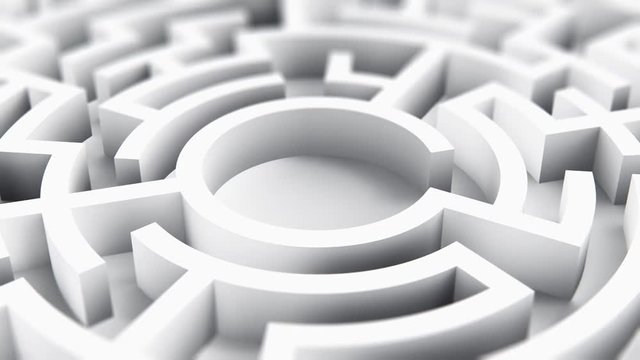 Round circle labyrinth maze