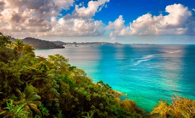 Fotobehang Grand Mal-baai. Gelegen ten noorden van de hoofdstad St George& 39 s op het Caribische eiland Grenada. © Paulo