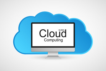 Cloud computing concept design.
