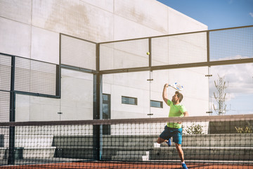 Man playing padel
