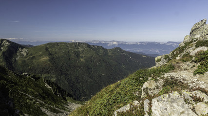 Naklejka premium Valpelouse - Col et pic de la Frèche.