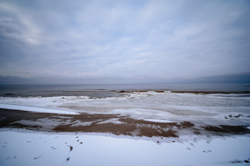 frozen dunes by the sea