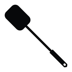 A black and white silhoutte of a BBQ Spatula