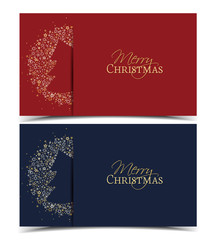 Vector illustration of a Christmas tree decoration made from stars. Happy Christmas background, banners