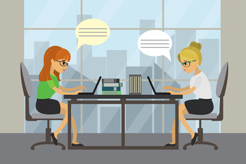  caucasian business women or office manager working