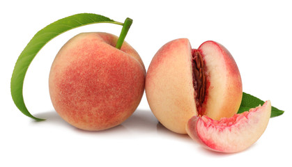 Peach isolated on a white background