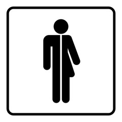 gz187 GrafikZeichnung - nmss22 NewModernSanitarySign nmss - german - WC Toilettensymbol divers: (Unisex) Piktogramm - english - All Gender Restroom - WC toilet icon pictogram - illustration - g6599