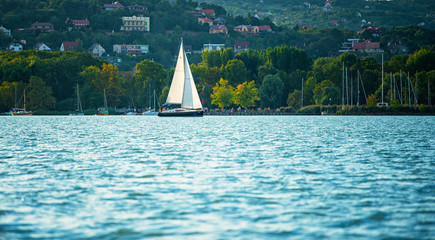 Sailboat on lake Balaton
