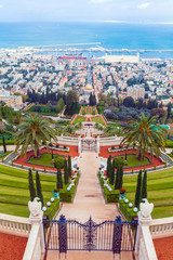 Aerial View of Haifa from Bahai Garden
