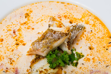 Cod chowder with vegetables
