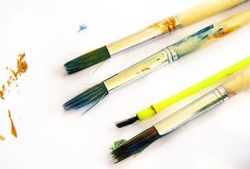 Obraz premium Paintbrushes isolated on white