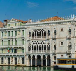 Fototapeta na wymiar Ca d Oro (Palazzo Santa Sofia), a palace on the Grand Canal in Venice, Veneto, Italy