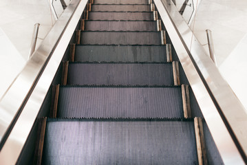 Steps of the escalator, way up