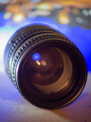 camera lens on a background