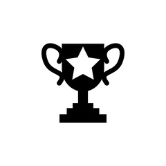 The icon of trophy, winner cup, goblet, chalice. Simple flat icon illustration of trophy, winner cup, goblet, chalice for a website or mobile application on white background