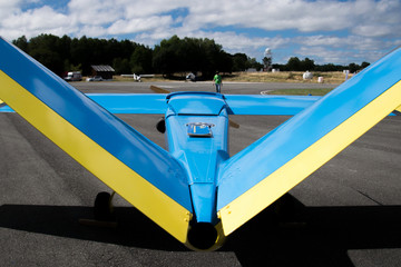 AERODROME OF ROZAS, LUGO, GALICIA, SPAIN, JULIO, 23, 2018: Criterium annual air show at Rozas Airport