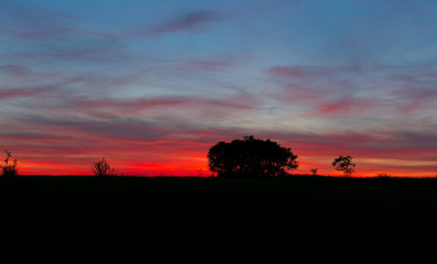 Fototapeta premium Beautiful atmospheric dramatic clouds in the evening at sunset.