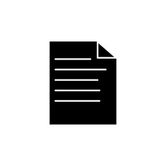 The icon of document. Simple flat icon illustration of document for a website or mobile application on white background