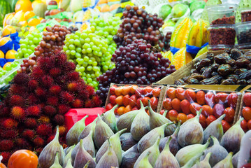 fruits and vegetables at the market