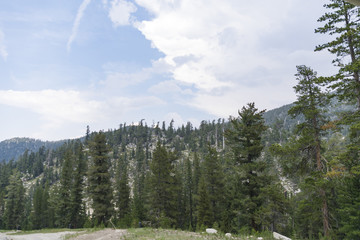 Landscape view in the mountains of Lake Tahoe from Nevada