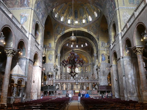 Fototapeta Venezia –interno della basilica di San Marco in piazza San Marco