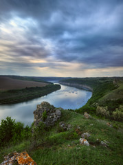 morning canyon of the Dniester River