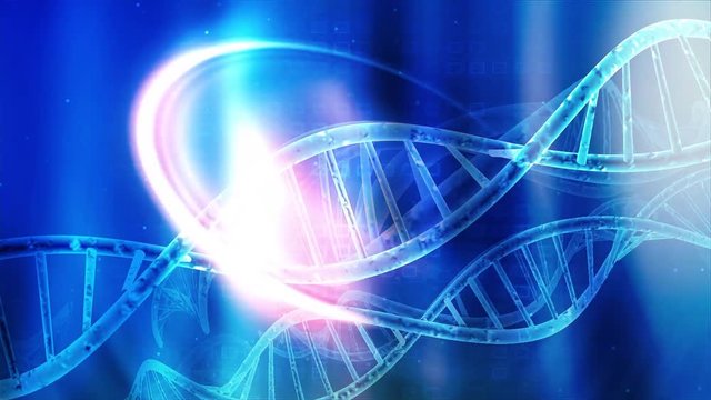 DNA double helix structure , medical and technology background
