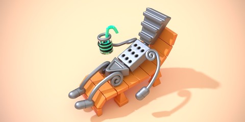 Стилизованный человек релаксирует 