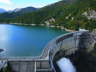 Kurobe dam in Japan